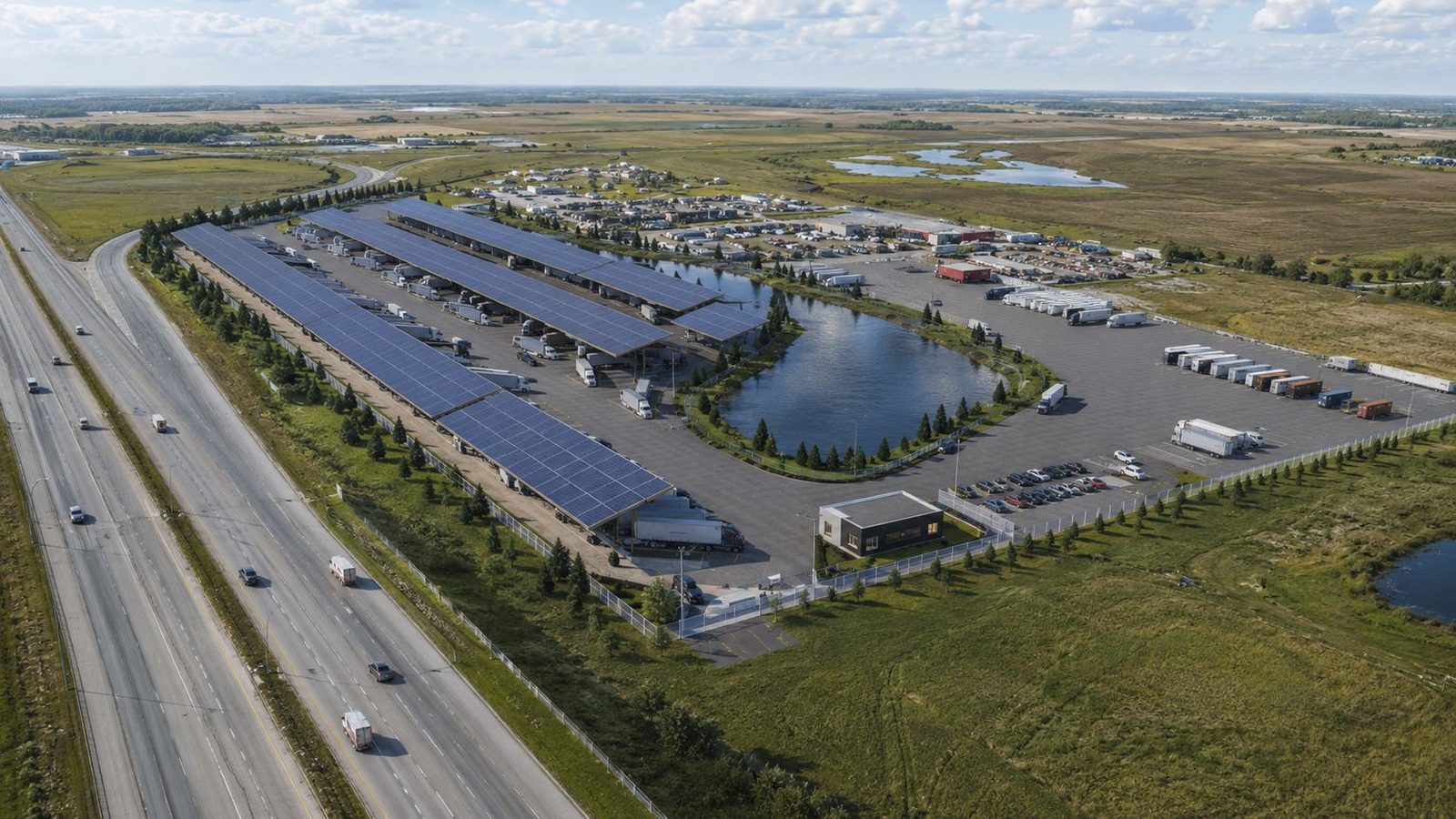 Calgary NE 7.9 acre solar storage campus concept