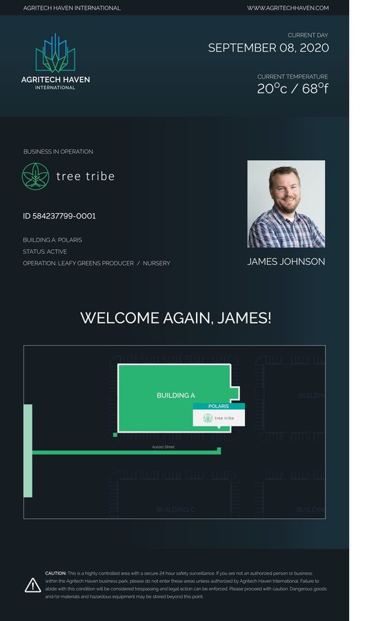 AHI digital entrance welcome screen design