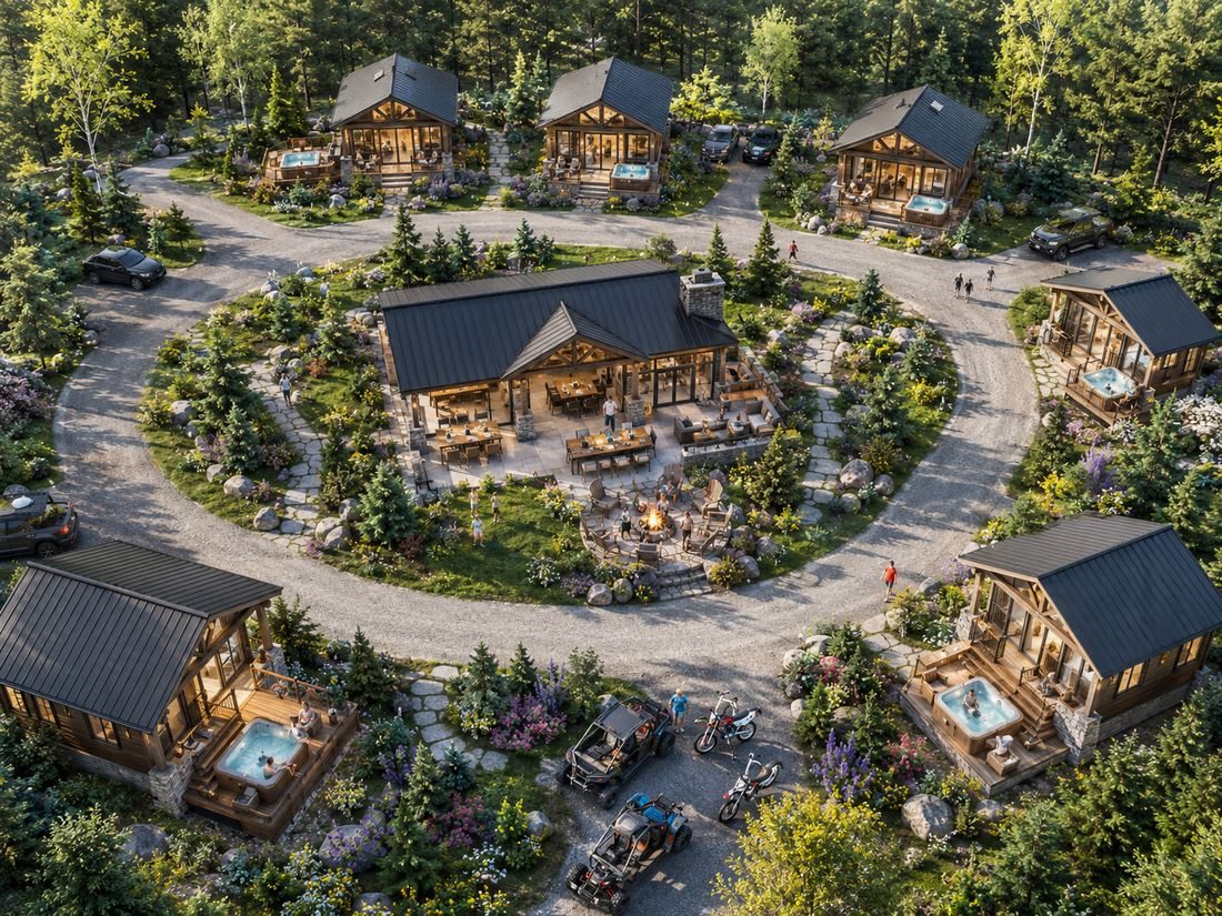 One-acre compound concept rendering